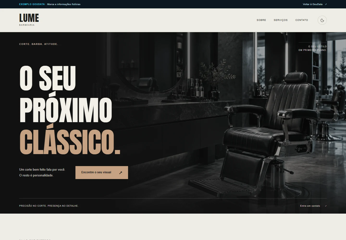 Veja a identidade marcante da Lume Barbearia