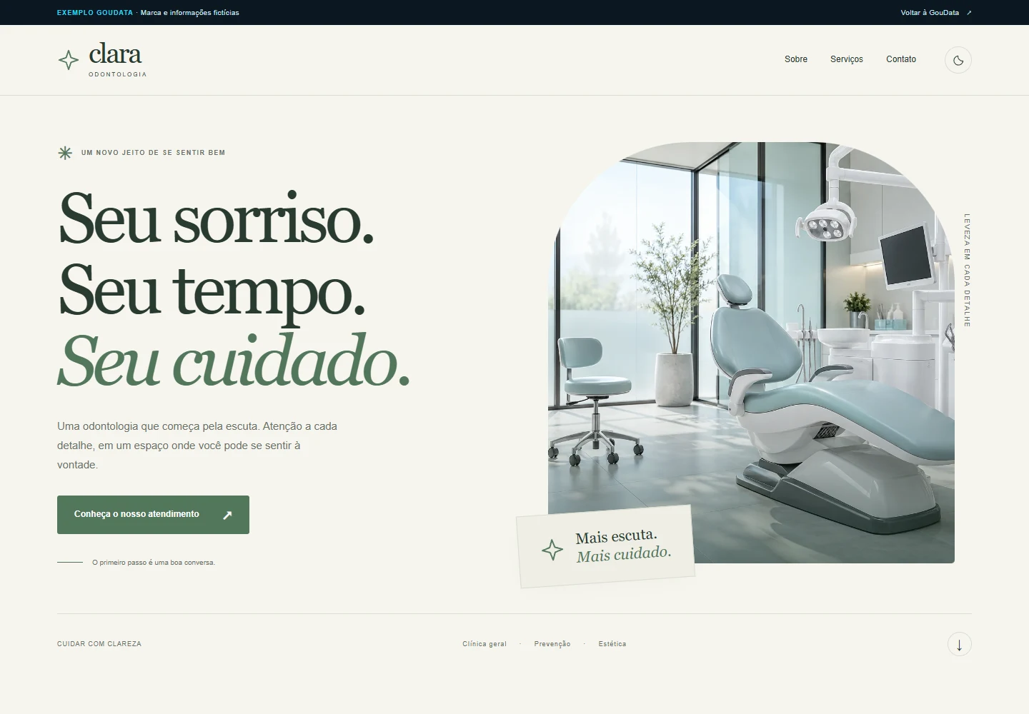 Veja o design editorial da Clara Odontologia